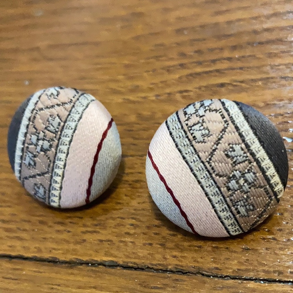 Repurposed Vintage Tie Earrings